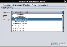 Fileencryption Screenshot: Preferences